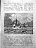 Old Naval Manoeuvres Iris Rupert Mersey Anson Immoralite J. Rae 1893Victorian