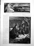 Antique Print Trail Sword Military Music Fireplace Dollier De Casson 1893 19th