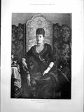 Old Print Hrh Princess Wales Fight Death Native Americans Europeans 1893 19th