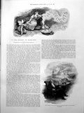 Original Old Antique Print Gentleman Cigar Daydreaming Moonlight Sier 1893