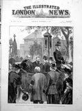 Antique Print Prince Wales Duke Edinburgh Arrive Coburg Funeral Grand 1893 19th