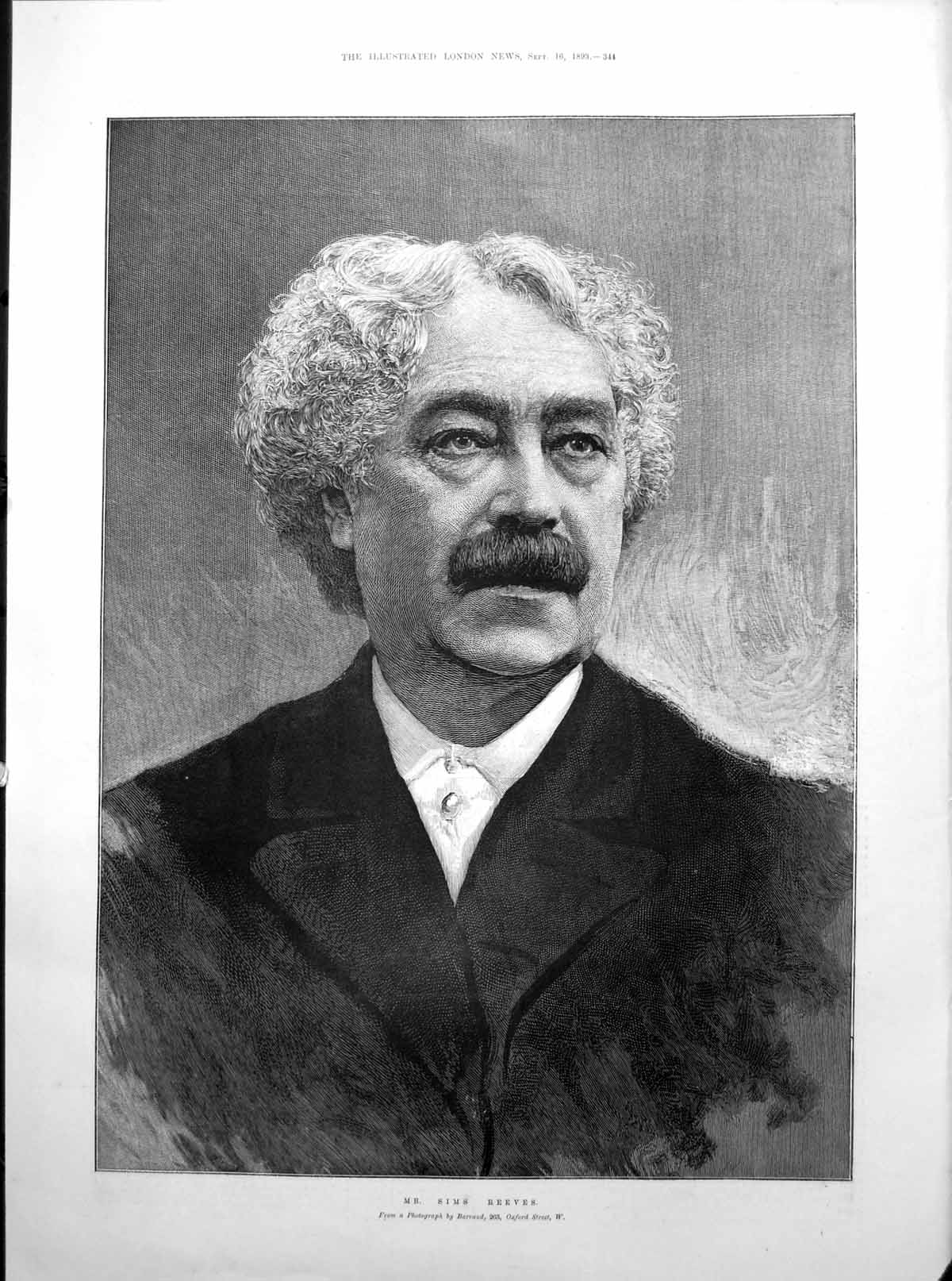 Old Mr Sims Reeves Portrait New Church Crathie Balmoral Castle 1893Victorian