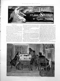 Antique Print Trail Sword Military Talking Gallant Woodsman Kiss Hand 1893