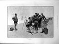 Old Print Cabin Boy J Demeiulon Painting Onlookers Volendam Fishing 1893 19th