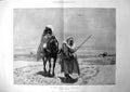 Antique Print In The Rear A Caravan Desert Travel Lions Rc Woodville 1893 19th