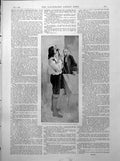 Antique Old Print Trail Sword Military Kisses Sword Insurrection Brazil 1893