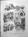 Old Print York St Williams College Bootham Bar Morocco Wazan People 1893 19th