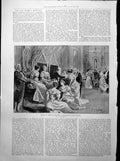 Antique Old Print Temperance Mayors Mansion House London Royal Cyclists 1893