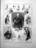 Antique Print Meeting Licensing Committee London Portraits S Tarrasch 1893