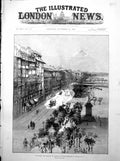 Antique Old Print Santander Scene Terrible Dynamite Explosion Sea Front 1893