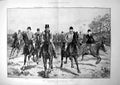Old Print The Pytchley Hunt A Wednesday Meet Lord Down Earl Spencer 1893 19th
