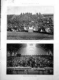 Old Antique Print Miners' Children Waiting For Dinner Ince Colliery 1893 19th