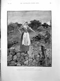 Old Lass Balancing Rough Wall Lad Seated H.M.S. Revenge Uganda 1893Victorian