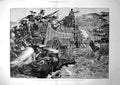 Antique Old Print Matabele War In South Africa Attack On Laager Wagons 1893