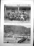Old Antique Print British Mission Cabul Hugh Myddelton Board School 1893 19th