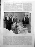 Antique Print Young Lady Mirror Gentlemen Foundation Stone Jerusalem 1893 19th