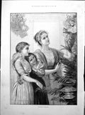 Old Childhood'S Fairyland Decorated Christmas Tree Mother Girls 1893 Victorian