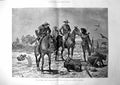 Antique Old Print Matabele War Following Spoor Late Captain Williams 1893 19th