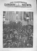 Old Antique Print 1894 New Years Eve St. Paul'S Cathedral Auld Lang Syne 19th