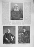 Old Antique Print 1894 Rev. Charles Merivale Dean Ely Samuel Baker Tucker 19th