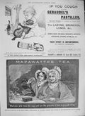Original Old Antique Print 1894 Advertisement Geraudel'S Pastilles Cough 19th