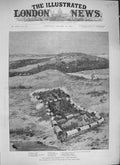 Original Old Antique Print 1894 Matabili War Battle Buluwayo Laager Maxim Gun