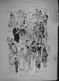 Old Antique Print 1894 Children Fancy Dress Costumes Ball Mansion House 19th