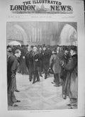 Original Old Antique Print 1894 Long Session Parliament Men Top-Hats Wilson
