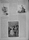 Old Antique Print 1894 French Art Charge Vallet Flower Girl Leloir Lynch 19th