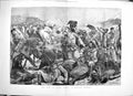 Original Old Antique Print Woodville 1894 War South Africa Siers Horses 19th