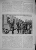 Original Old Antique Print 1894 Prince Bismarck Berlin German Emperor Train