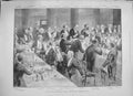 Original Old Antique Print 1894 Dinner Law Society Chancery Adair ArnWoods 19th