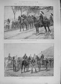 Old Antique Print 1894 General Morra Italian Troops Insurrection Sicily 19th