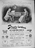 Original Old Antique Print 1894 Advertisement John Brinsmead Pianos Streeter