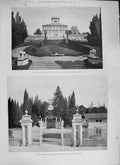 Original Old Antique Print 1894 Villa Fabbricotti Florence Queen Victori 19th