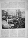 Original Old Antique Print 1894 Duke Bedford Statue John Howard Lord Hannen