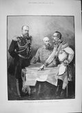 Old Antique Print 1894 Emperors Russia Austria Germany Arbiters Peace War 19th