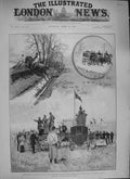 Old Antique Print 1894 Prince Wales Norfolk Hunt Club Steeplechases Winch 19th