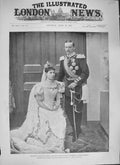 Original Old Antique Print 1894 Royal Wedding Coburg Grand Duke Hesse-Darmstadt