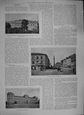 Original Old Antique Print 1894 Royal Wedding Coburg Rhein-Strasse Darmstadt