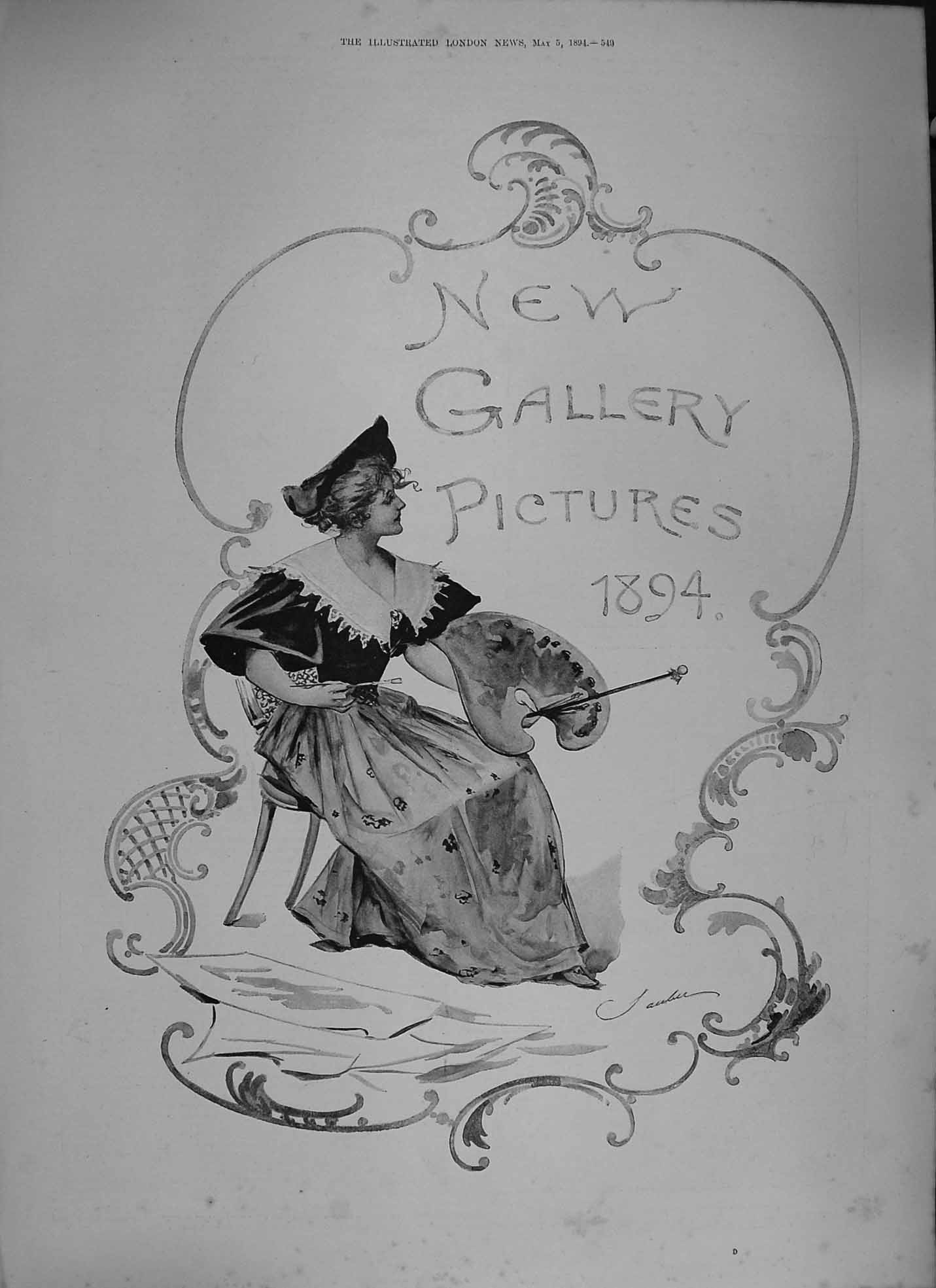 Old Antique Print 1894 Gallery Pictures Cornish Crabbers Theatre Buxton 19th