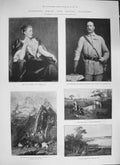Old Antique Print 1894 Major-General Grenfell Mountain Goats Laurie Art 19th