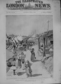 Original Old Antique Print 1894 Earthquake Greece Survivors Camping Atalante