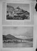 Original Old Antique Print 1894 Earthquake Greece Church Atalante Sarah Thomas