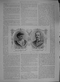 Original Old Antique Print 1894 Marriage Lord Edward Cecil Miss Violet Maxse
