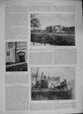 Original Old Antique Print 1894 Hever Castle Entrance Gate Australia Diprotodon