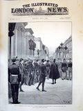 Antique Old Print 1894 Funeral President Carnot Procession Elysee France Car