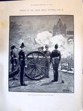 Old 1894 Opening Tower Bridge Firing Royal Salute Gun Wharf Cambridge Victorian
