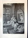 Old 1894 Morning Toilet Harem Ladies Jerusalem Birs Nimrus Babylon Ha Victorian