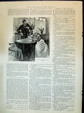 Old Antique Print 1894 Crying Lady Dinner Table Man Fancy Dress Costumes 19th